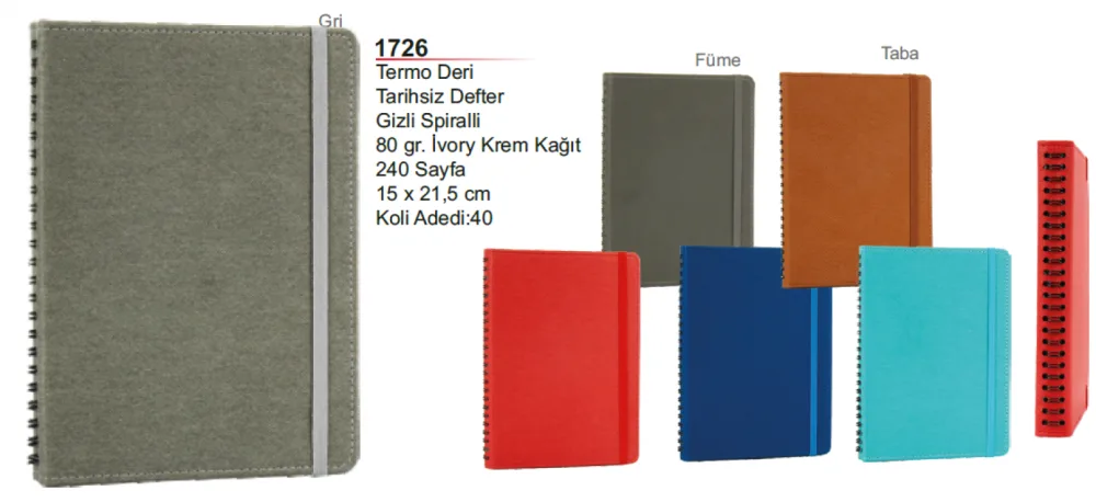 Termo Deri Tarihsiz Defter