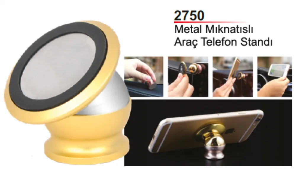 Metal Mıknatıslı Araç Telefon Standı