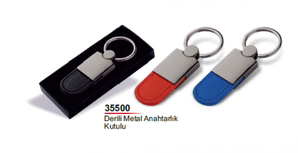 Derili Metal Anahtarlık Kutulu