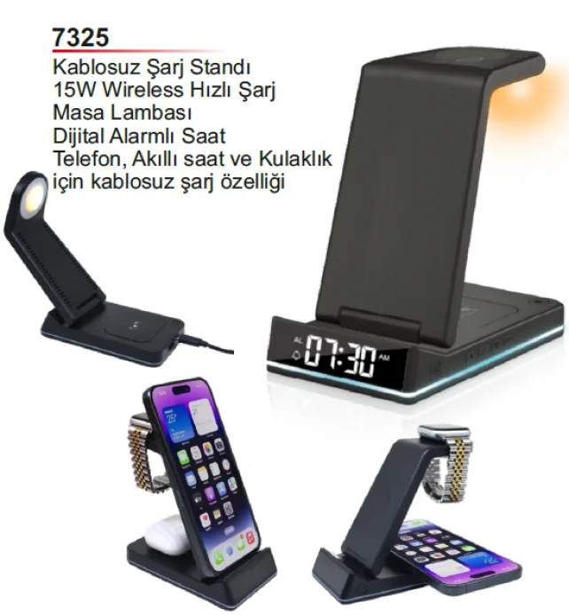 Çok Fonksiyonlu Kablosuz Şarj Standı